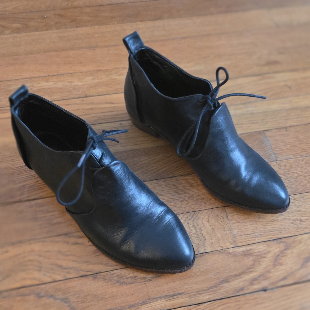 Kelsi Dagger Black Ankle Boots